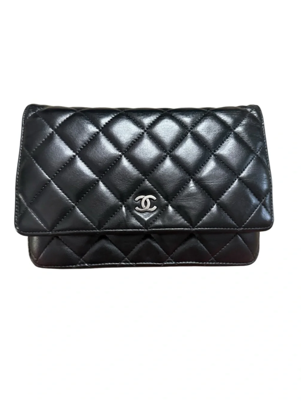 Gorgeous Chanel Quilted Lambskin Leather WOC w/COA Hologram in Tact
